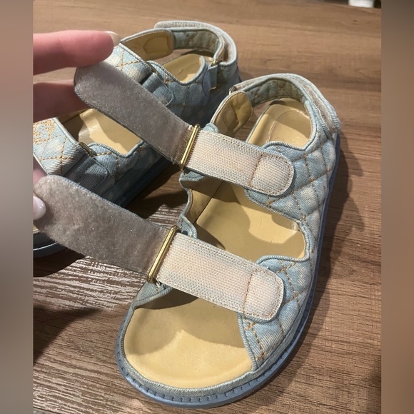 Chanel 2020 Gate No. 5 Blue Tie Dye 'Dad' Slides- Size 38C Excellent Condition - Picture 4 of 9